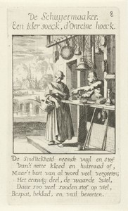 Borstelmaker by Jan Luyken, created 1694, in paper; etching. Download this artwork as a high-resolution wallpaper for desktop, tablet, or mobile. — Art Wallpaper