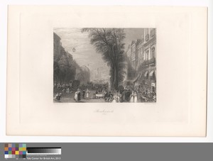 Boulevards, Paris by Thomas Higham, in Etching and engraving on moderately thick, slightly textured, cream wove paper. Download this artwork as a high-resolutio — Thomas Higham Wallpaper