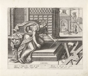 Bouwkunst by Philips Galle, created 1574, in paper; engraving. Download this artwork as a high-resolution wallpaper for desktop, tablet, or mobile. — Architecture Picture