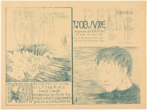 Brand by Joseph Sattler, created 1895, in lithograph in green on wove paper. Download this artwork as a high-resolution wallpaper for desktop, tablet, or mobile