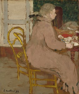 Breakfast by Edouard Vuillard, created 1894, in oil on cardboard. Download this artwork as a high-resolution wallpaper for desktop, tablet, or mobile. — Edouard Vuillard Wallpaper