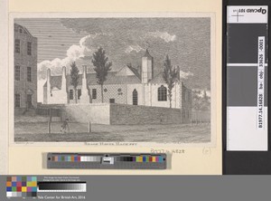 Brook House, Hackney by James Peller Malcolm, in Engraving. Download this artwork as a high-resolution wallpaper for desktop, tablet, or mobile. — James Peller Malcolm Wallpaper