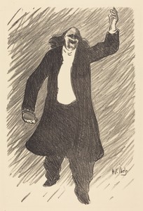 Bruant? by Henri-Gabriel Ibels, created 1893, in lithograph. Download this artwork as a high-resolution wallpaper for desktop, tablet, or mobile. — Henri-Gabriel Ibels Wallpaper