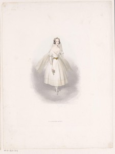 Bruid by Huib van Hove Bz, created 1824 - 1850, in paper; lithography; hand coloring. Download this artwork as a high-resolution wallpaper for desktop, tablet, — Huib van Hove Bz Wallpaper