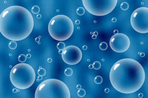 Translucent bubbles float in a gradient blue background with soft highlights. — Bubble Wallpaper