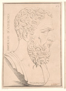 Buste van Isocrates by Mattheus Ignatius van Bree, created 1809 - 1839, in paper; lithography. Download this artwork as a high-resolution wallpaper for desktop,