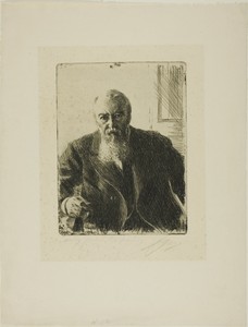 C. F. Liljevalch by Anders Zorn, created 1909, in Etching on ivory laid paper. Download this artwork as a high-resolution wallpaper for desktop, tablet, or mobi — Anders Zorn Wallpaper