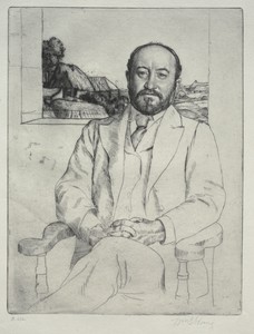 C. J. Knowles by William Strang, created 1894, in etching. Download this artwork as a high-resolution wallpaper for desktop, tablet, or mobile. — William Strang Wallpaper