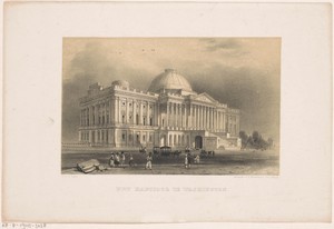 Capitool in Washington by Carel Christiaan Antony Last, created 1843 - 1876, in paper; toonlithografie. Download this artwork as a high-resolution wallpaper for — Travel Background