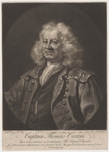Captain Thomas Coram by James McArdell, created 1749, in engraving. Download this artwork as a high-resolution wallpaper for desktop, tablet, or mobile. — Art Picture