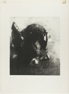 Captive Pegasus by Odilon Redon, created 1889, in Transfer lithograph on mounted ivory China paper. Download this artwork as a high-resolution wallpaper for des — Odilon Redon Wallpaper