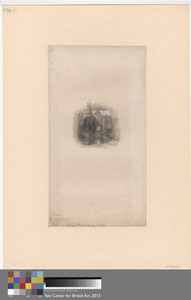 Captivity by Edward Goodall, in Etching and engraving; engraver's proof (b) on medium, smooth, beige wove paper, mounted on thick, slightly textured, cream wove — Edward Goodall Wallpaper