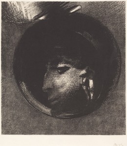 Cellule Auriculaire by Odilon Redon, created 1894, in lithograph on wove paper. Download this artwork as a high-resolution wallpaper for desktop, tablet, or mob — Odilon Redon Wallpaper