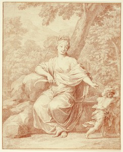 Ceres by Jan Wandelaar, created 1752, in Red chalk on cream laid paper. Download this artwork as a high-resolution wallpaper for desktop, tablet, or mobile. — Jan Wandelaar Wallpaper