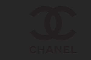 Chanel-logo mustana tummanharmaalla taustalla — Chanel Logo Taustakuvat