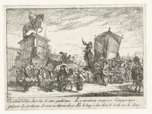 Charlatan by Gabriel de Saint-Aubin, created 1734 - 1780, in paper; etching. Download this artwork as a high-resolution wallpaper for desktop, tablet, or mobile — Art Picture