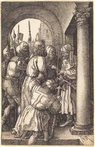 Christ before Pilate by Albrecht Dürer, created 1512, in engraving on laid paper. Download this artwork as a high-resolution wallpaper for desktop, tablet, or m — Art Picture
