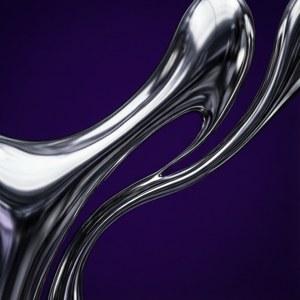 Abstrakta kromkurvor på lila bakgrund, Y2K minimalism. — Purple Y2k Aesthetic Bakgrundsbilder