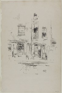 Churchyard by James McNeill Whistler, created 1887, in Transfer lithograph in black on cream laid paper. Download this artwork as a high-resolution wallpaper fo — Art Picture