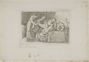 Circumcision by Jean Honoré Fragonard, created 1763/64, in Etching on off-white laid paper. Download this artwork as a high-resolution wallpaper for desktop, ta — Art Picture