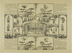 Circus Game by Manuel Manilla, created n.d., in Relief engraving or photo relief etching on tan wove paper. Download this artwork as a high-resolution wallpaper — Manuel Manilla Wallpaper