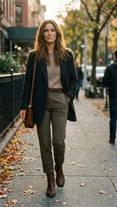 Michelle Trachtenberg si gode una passeggiata informale in città durante l'autunno.