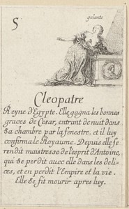 Cleopatra by Stefano della Bella, created 1620 - 1664, in paper; etching. Download this artwork as a high-resolution wallpaper for desktop, tablet, or mobile. — Architecture Picture