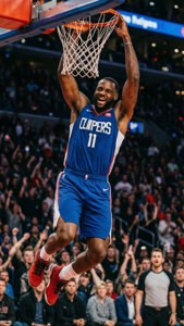 Patrick Patterson juhlii donkkia Clippersin kanssa.