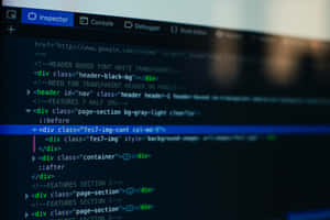 Developer tools window showing HTML and CSS code on a computer screen. — Code Wallpaper