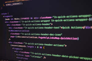 Close-up of colorful programming code on a dark screen — Programming Picture