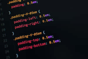 Close-up of colorful CSS code on a dark screen — Code Wallpaper
