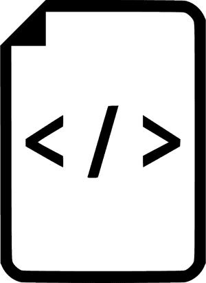 Document icon with closing HTML tag symbol — Code Wallpaper