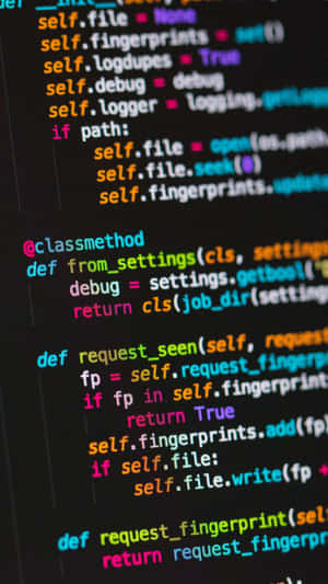 Close-up of glowing Python code on a dark screen. — Simple Pattern iPhone Picture