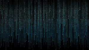 Blue digital code falling like rain on a black screen. — Coding Picture