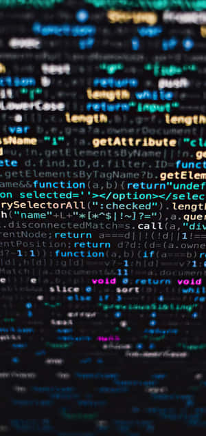 Glowing lines of code floating in dark digital space.