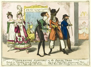 Comparative Anatomy by Isaac Robert Cruikshank, created published December 10, 1818, in Hand-colored etching on paper. Download this artwork as a high-resolutio