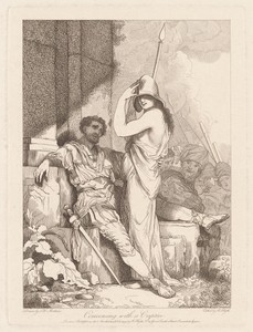 Conversing with a Captive by Robert Blyth, created 1779, in etching on laid paper. Download this artwork as a high-resolution wallpaper for desktop, tablet, or — Robert Blyth Wallpaper