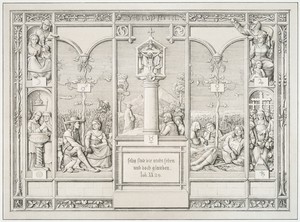 Coping-stone by Ferdinand Olivier, created 1823, in Lithograph with tint-stone on white wove paper. Download this artwork as a high-resolution wallpaper for des — Ferdinand Olivier Wallpaper