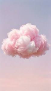 Un nuage de pensée rose et duveteux comme de la barbe à papa, doux et espiègle.