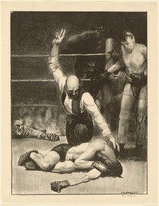 Counted Out, second stone by George Bellows, created 1921, in lithograph in black. Download this artwork as a high-resolution wallpaper for desktop, tablet, or — Art Picture