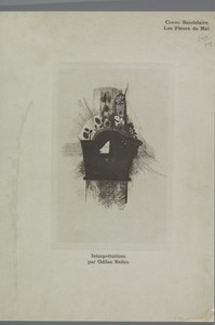 Couverture-Frontispice by Odilon Redon, created 1890, in paper; lithography. Download this artwork as a high-resolution wallpaper for desktop, tablet, or mobile — Art Picture
