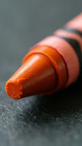 Detaljerad makrotapet av en Crayola kritspets.