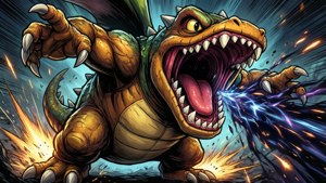 Krokorok attaque avec un puissant Crunch, l'énergie vole.