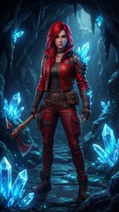 Ruby explores a glowing crystal cave in Fortnite. — Ruby Fortnite Background