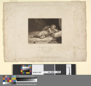 Cupid Sleeping by Giovanni Vendramini, in Stipple engraving and etching. Download this artwork as a high-resolution wallpaper for desktop, tablet, or mobile. — Art Picture