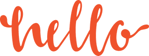 Orangefarbener kursiver Hallo-Text auf weißem Hintergrund — Neon Text Wallpaper