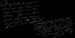 Glowing silver cursive handwriting on black background — Aesthetic Pc Wallpaper