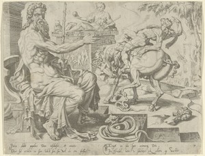 Dan by Dirck Volckertsz. Coornhert, created 1550, in paper; etching; engraving. Download this artwork as a high-resolution wallpaper for desktop, tablet, or mob — Dirck Volckertsz. Coornhert Wallpaper