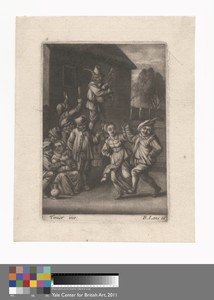 Dancing Peasants by Bernard Lens II, in Mezzotint on medium, slightly textured, cream laid paper. Download this artwork as a high-resolution wallpaper for deskt — Bernard Lens II Wallpaper