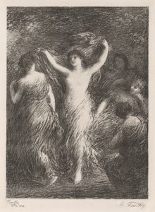 Danses by Henri Fantin-Latour, created 1898, in lithograph. Download this artwork as a high-resolution wallpaper for desktop, tablet, or mobile. — Art Picture